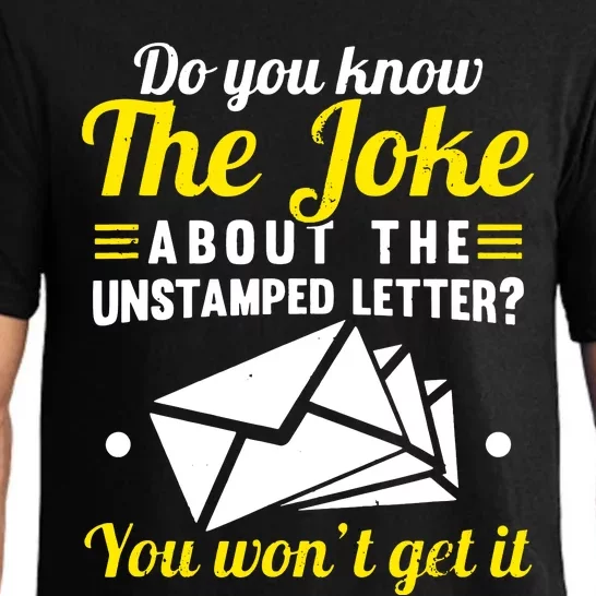 Mail Carrier Joke Unstamped Letter Pajama Set