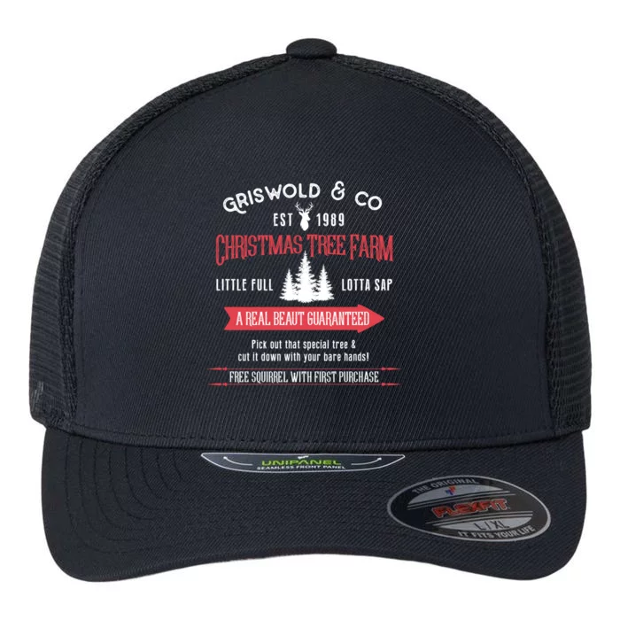 Merry Christmas Jolliest Bunch Griswold Christmas Tree Farm Gift Flexfit Unipanel Trucker Cap