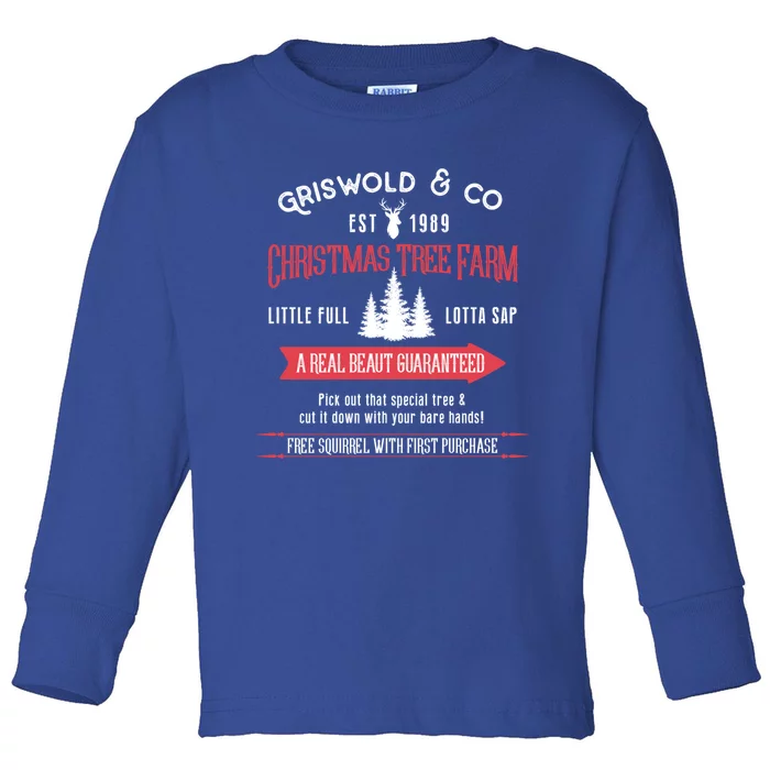 Merry Christmas Jolliest Bunch Griswold Christmas Tree Farm Gift Toddler Long Sleeve Shirt