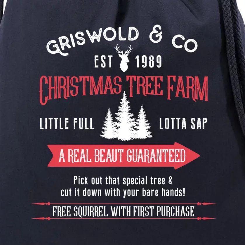 Merry Christmas Jolliest Bunch Griswold Christmas Tree Farm Gift Drawstring Bag