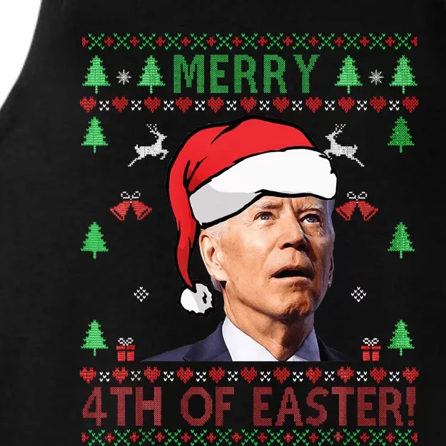 Merry Christmas Joe Biden Happy 4th of July Ladies Tri-Blend Wicking Tank