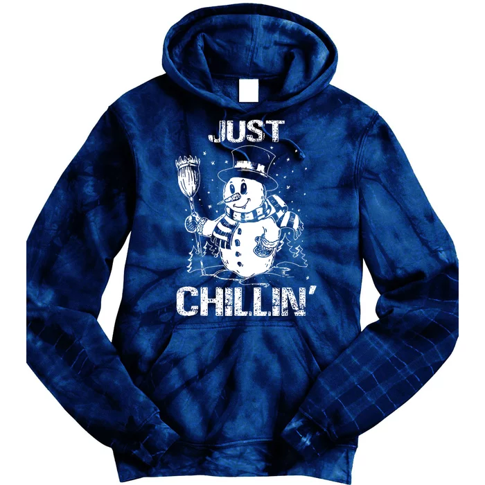 Merry Christmas Just Chillin Snowman Family Matching Pajama Tie Dye Hoodie