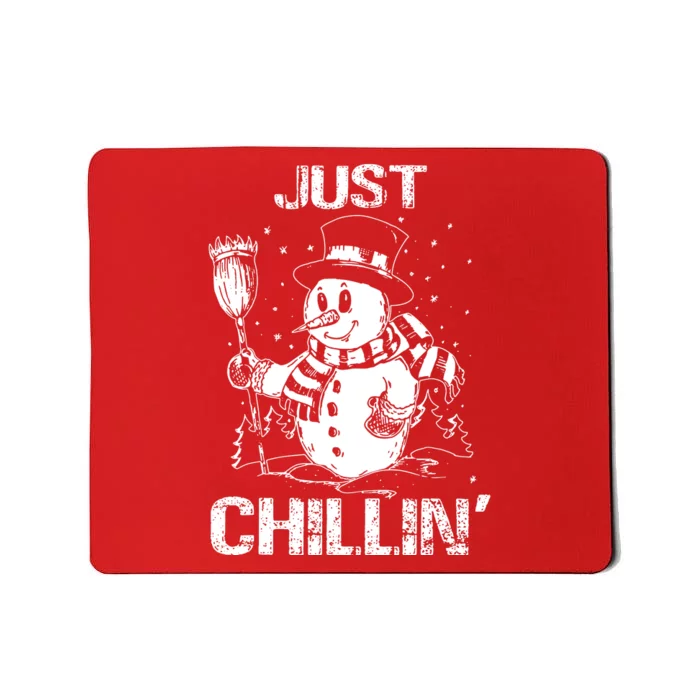 Merry Christmas Just Chillin Snowman Family Matching Pajama Mousepad