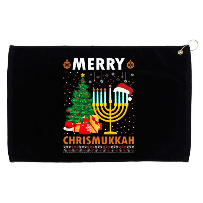 MERRY CHRISMUKKAH Jewish Christmas Hanukkah Chanukah Grommeted Golf Towel