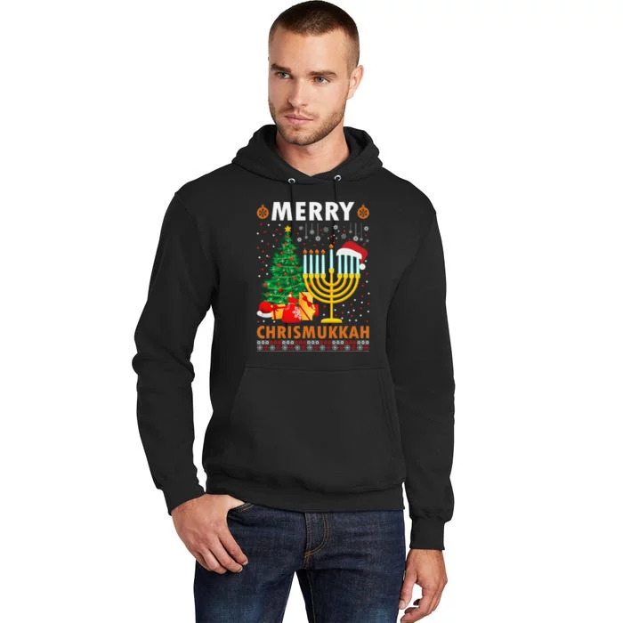 MERRY CHRISMUKKAH Jewish Christmas Hanukkah Chanukah Tall Hoodie