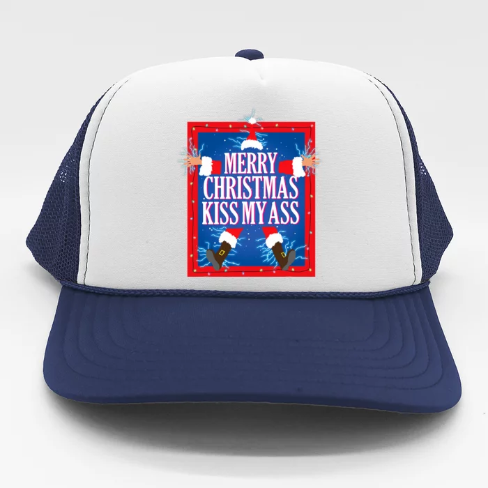 Merry Christmas Kiss My Ass Funny Christmas Vacation Movie Trucker Hat