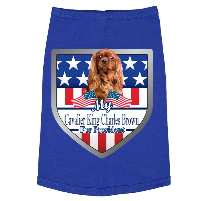 My Cavalier King Charles Brown For President Meaningful Gift Doggie Tank