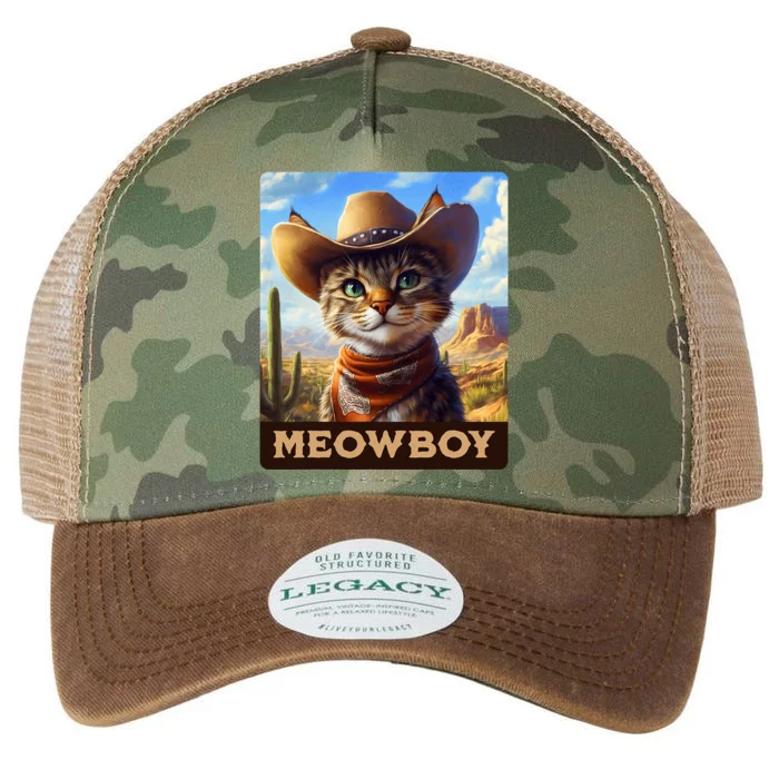 Meowboy Cowboy Kitten Western Whiskers Cat Legacy Tie Dye Trucker Hat