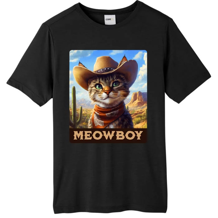 Meowboy Cowboy Kitten Western Whiskers Cat ChromaSoft Performance T-Shirt