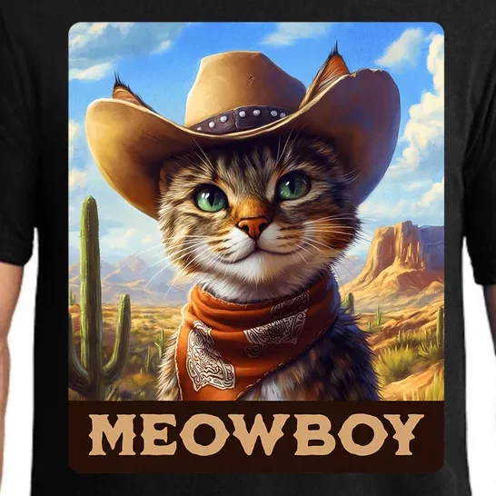 Meowboy Cowboy Kitten Western Whiskers Cat Pajama Set