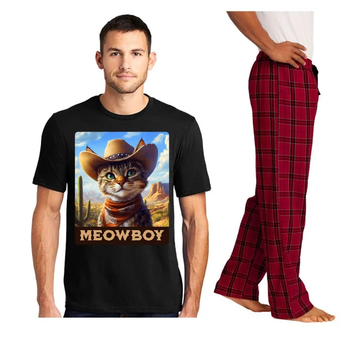 Meowboy Cowboy Kitten Western Whiskers Cat Pajama Set