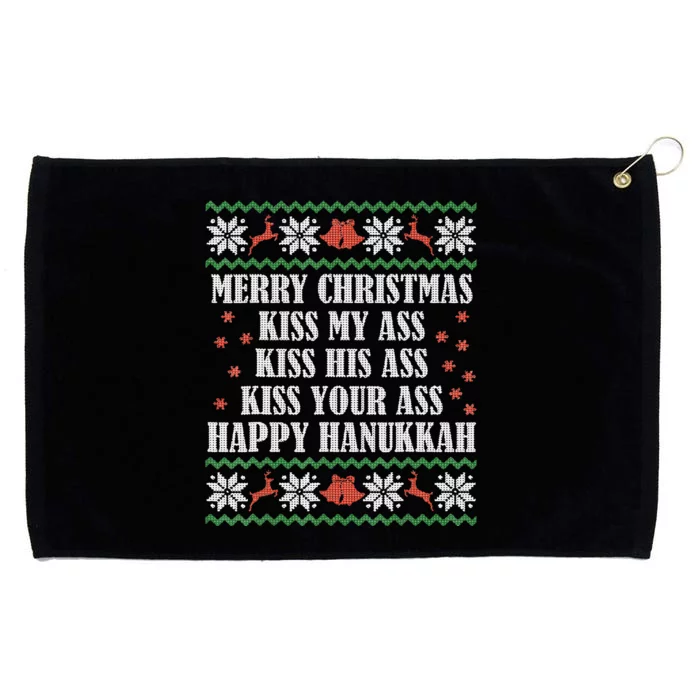 Merry Christmas K.iss My Ass His Ass Your Ass Grommeted Golf Towel