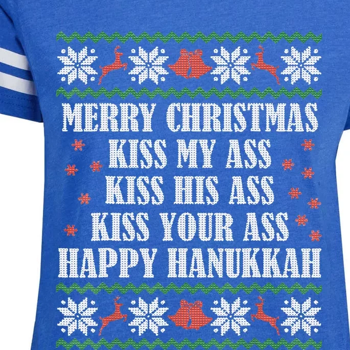 Merry Christmas K.iss My Ass His Ass Your Ass Enza Ladies Jersey Football T-Shirt