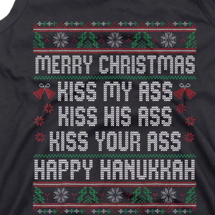 Merry Christmas Kis.s My Ass His Ass Your Ass Tank Top