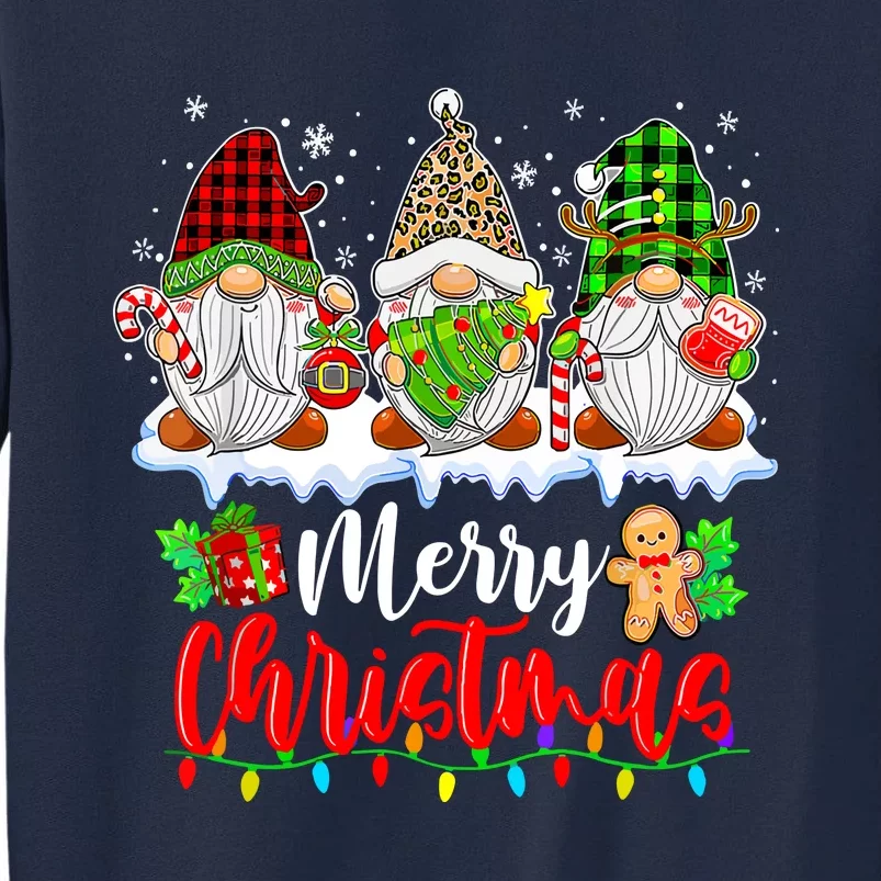 Merry Christmas Light Family Cute Gnome Xmas Matching Gift Tall Sweatshirt