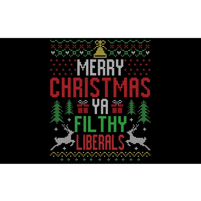 Merry Christmas Liberals Filthy Ya Funny Xmas AntiBiden Bumper Sticker