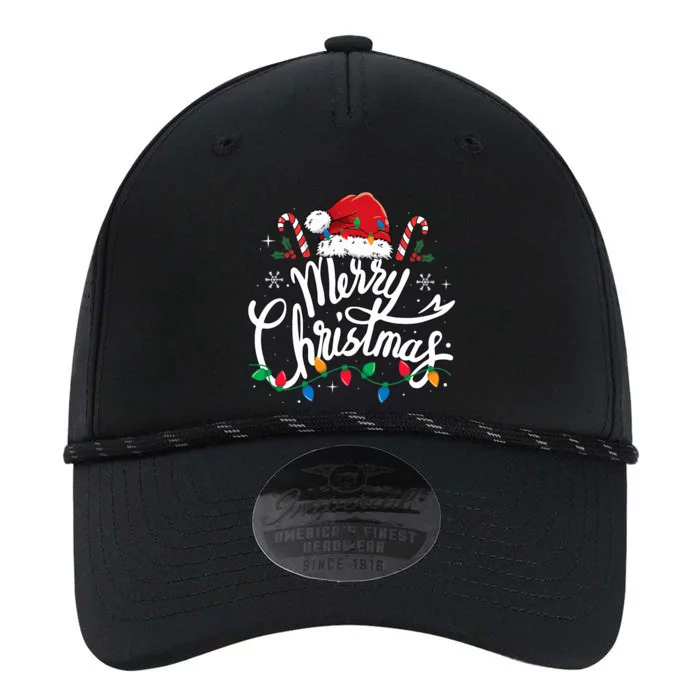 Merry Christmas Lights Red Santa Hat Xmas Family Performance The Dyno Cap