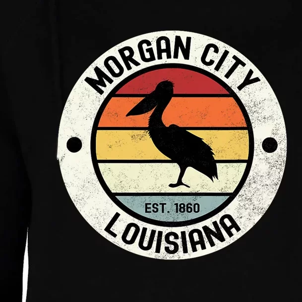 Morgan City Louisiana Womens Funnel Neck Pullover Hood