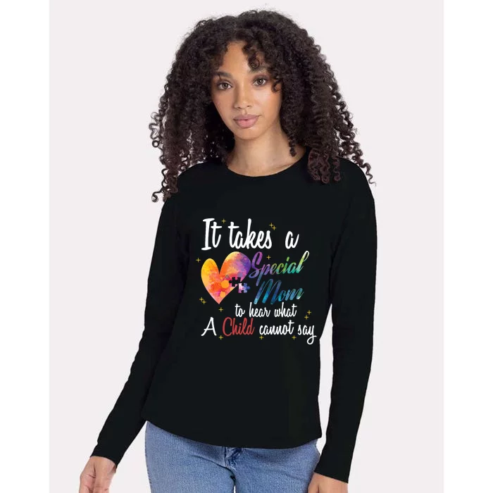 Mom Child Love Puzzle Inspirational Autism Awareness Gift Womens Cotton Relaxed Long Sleeve T-Shirt