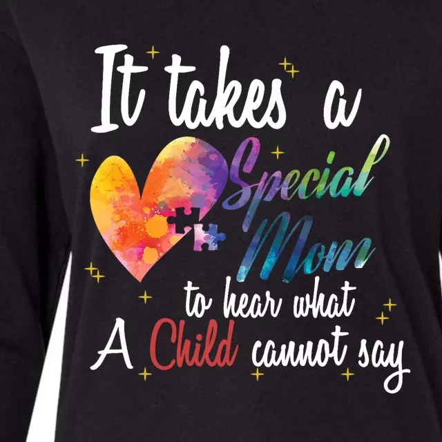 Mom Child Love Puzzle Inspirational Autism Awareness Gift Womens Cotton Relaxed Long Sleeve T-Shirt