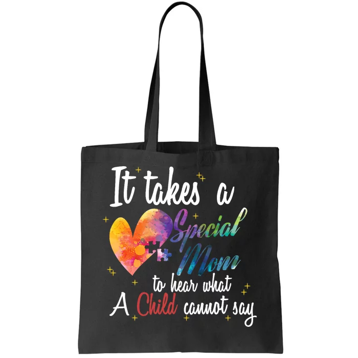 Mom Child Love Puzzle Inspirational Autism Awareness Gift Tote Bag