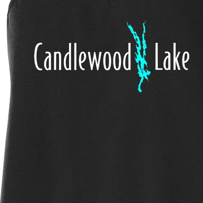 Minimalist Candlewood Lake Connecticut Women's Racerback Tank