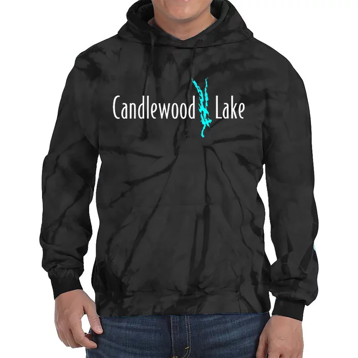 Minimalist Candlewood Lake Connecticut Tie Dye Hoodie