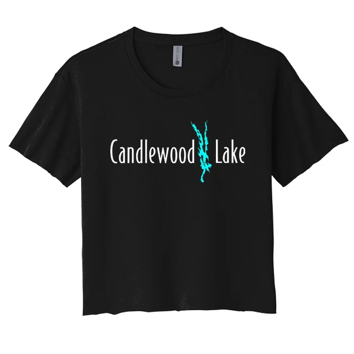 Minimalist Candlewood Lake Connecticut Women's Crop Top Tee