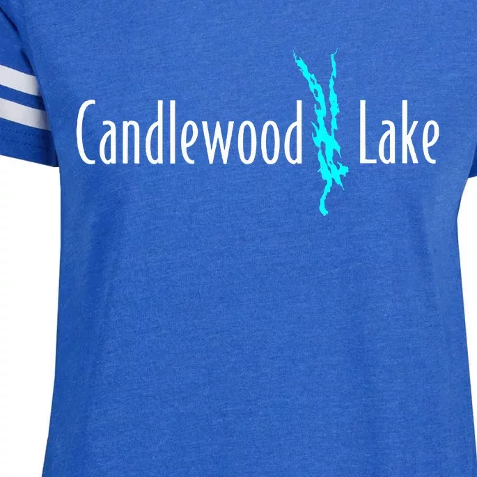 Minimalist Candlewood Lake Connecticut Enza Ladies Jersey Football T-Shirt