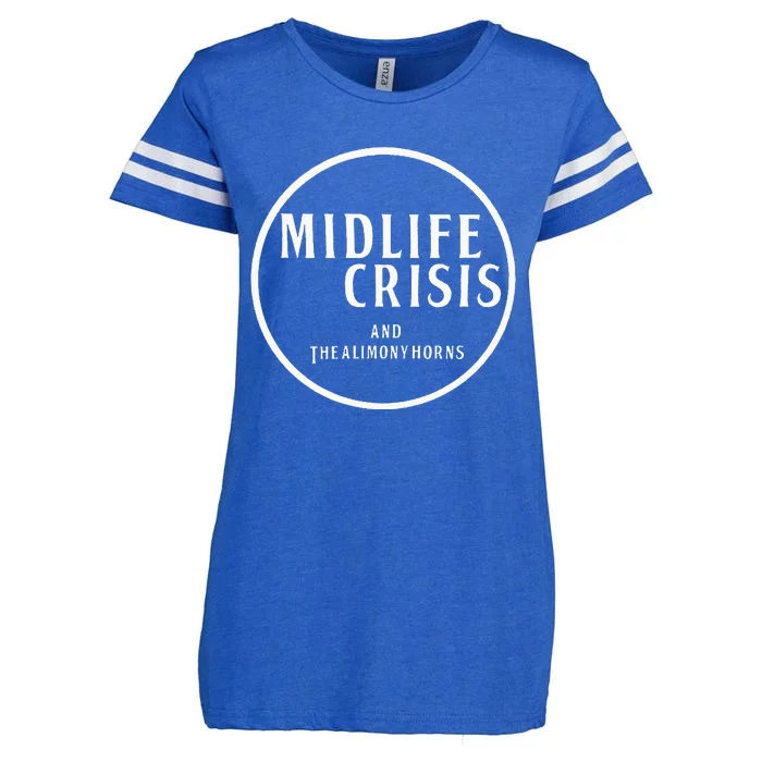 Midlife Crisis Logo Enza Ladies Jersey Football T-Shirt