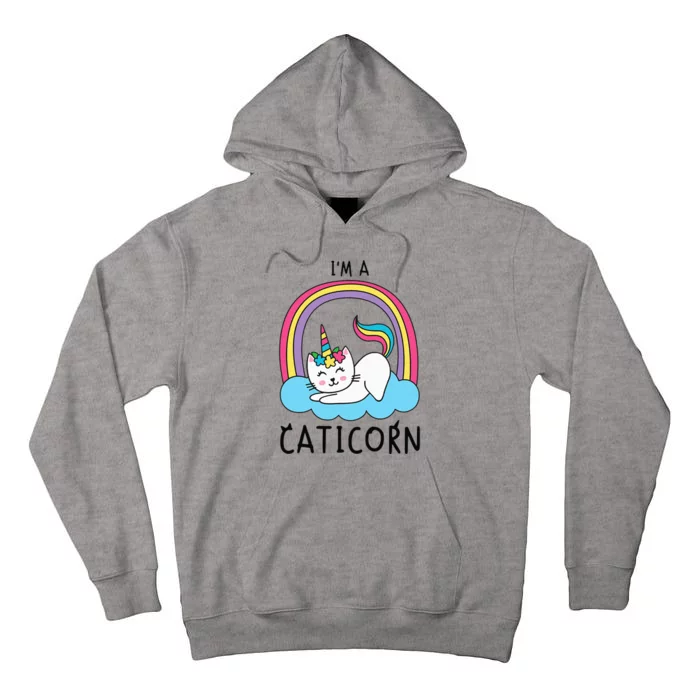 Magical Cat Lover Unicorn Rainbow Design Tall Hoodie