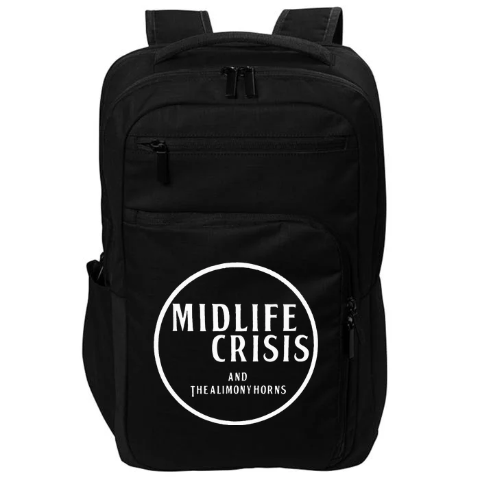 Midlife Crisis Logo 3 Impact Tech Backpack