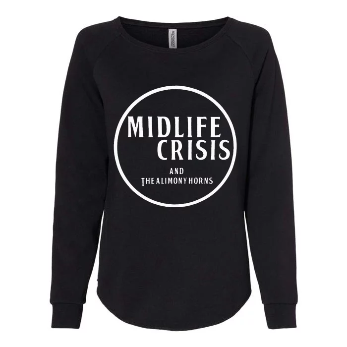 Midlife Crisis Logo 3 Womens California Wash Sweatshirt