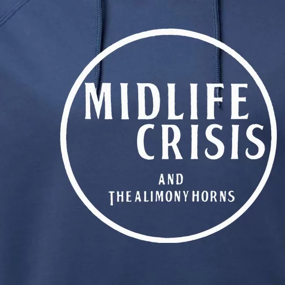 Midlife Crisis Logo 3 Performance Fleece Hoodie