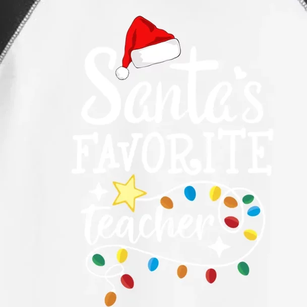 Merry Christmas Lights Teacher Gift SantaS Favorite Teacher Gift Toddler Fine Jersey T-Shirt