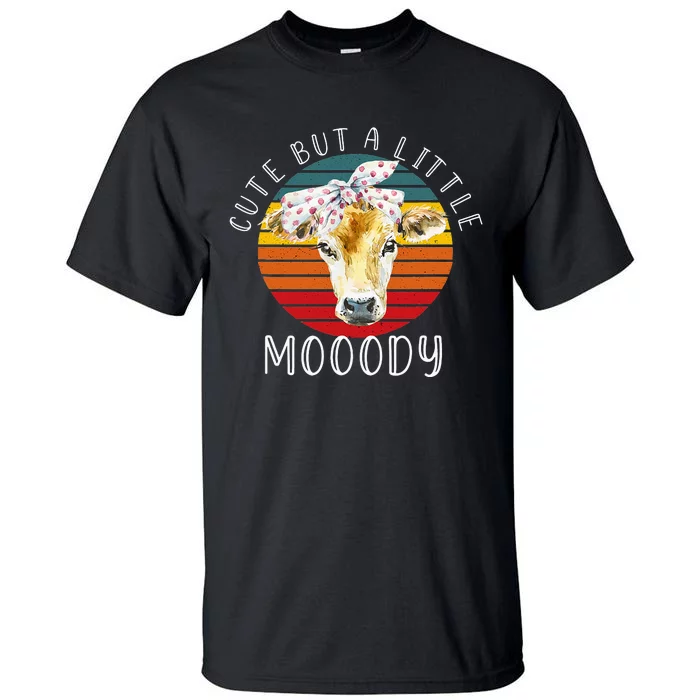 Moody Cow Lovers Farm Clothes Cow Tall T-Shirt