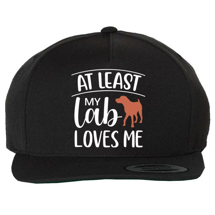 My Chocolate Lab Loves Me Labrador Dog Valentine's Day Cute Gift Wool Snapback Cap