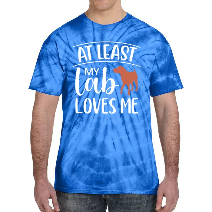 My Chocolate Lab Loves Me Labrador Dog Valentine's Day Cute Gift Tie-Dye T-Shirt