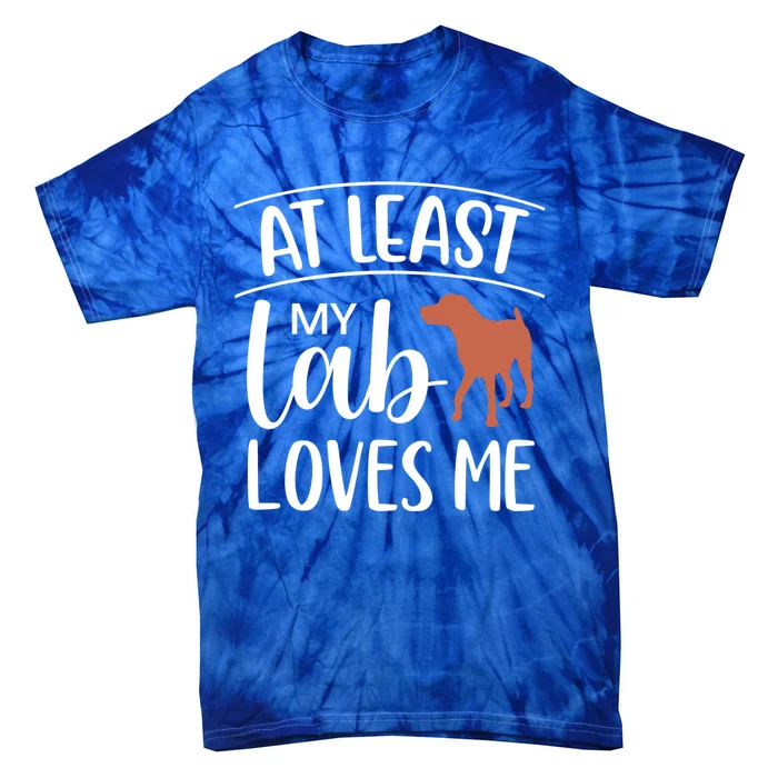 My Chocolate Lab Loves Me Labrador Dog Valentine's Day Cute Gift Tie-Dye T-Shirt