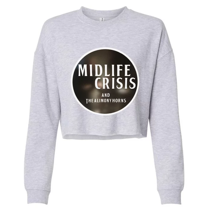 Midlife Crisis Logo 2 Cropped Pullover Crew