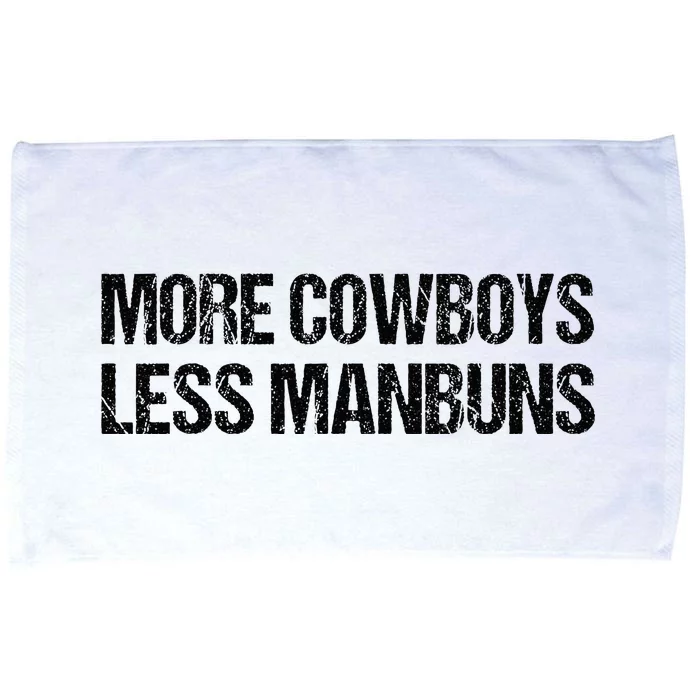 More Cowboys Less Manbuns Western Rodeo Country Charm Microfiber Hand Towel