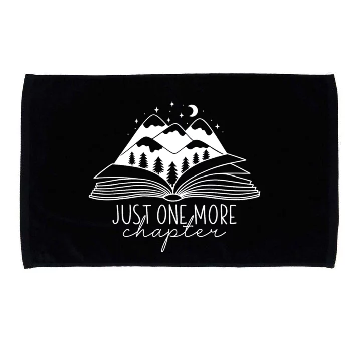 Mountain Camping Life Just One More Chapter Funny Book Lover Microfiber Hand Towel