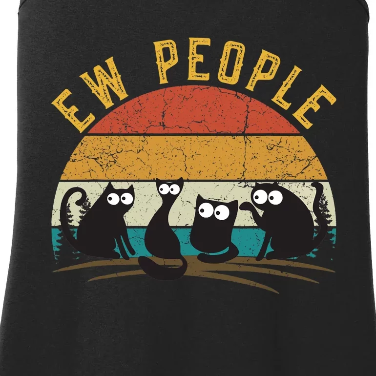 Meowy Cat Lover Themed For Wo, Ew People Funny Cat Ladies Essential Tank