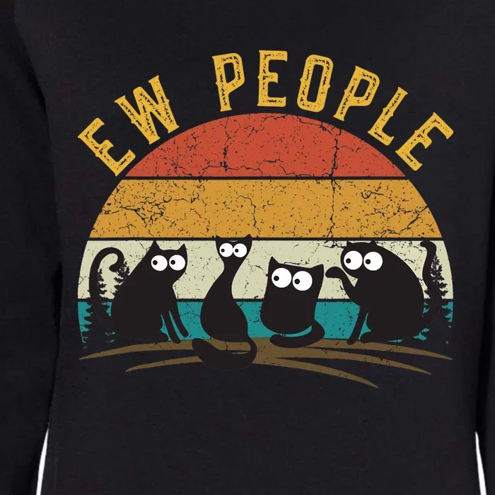 Meowy Cat Lover Themed For Wo, Ew People Funny Cat Womens California Wash Sweatshirt