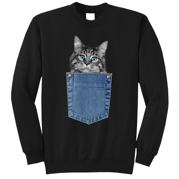 Maine Coon Lover Pocket Kitten Cute Maine Coon Cat Pocket Sweatshirt