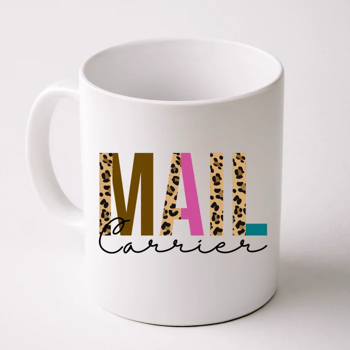 Mail Carrier Leopard Cute Gift Front & Back Coffee Mug