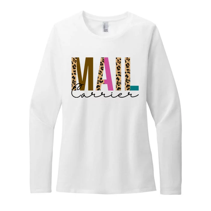 Mail Carrier Leopard Cute Gift Womens CVC Long Sleeve Shirt