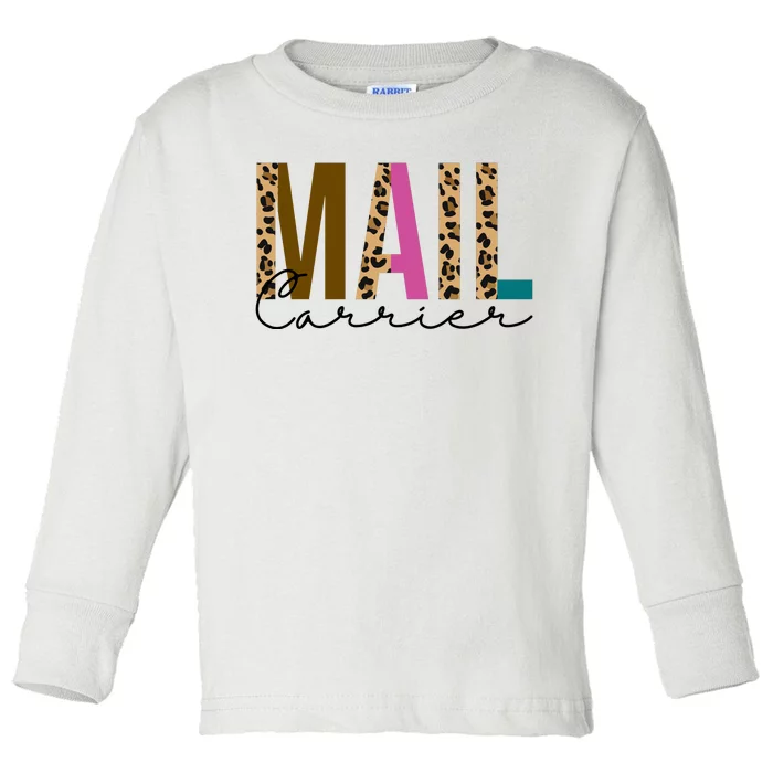 Mail Carrier Leopard Cute Gift Toddler Long Sleeve Shirt