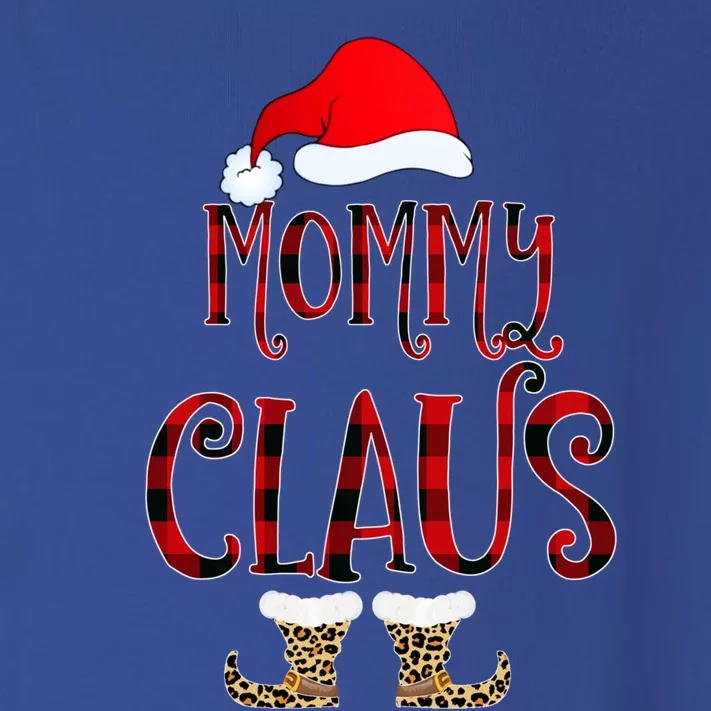 Mommy Claus Leopard Christmas Pajama Santa Gift For Mama Gift Toddler Long Sleeve Shirt