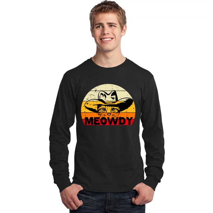 Meowdy Cat Lover Tall Long Sleeve T-Shirt